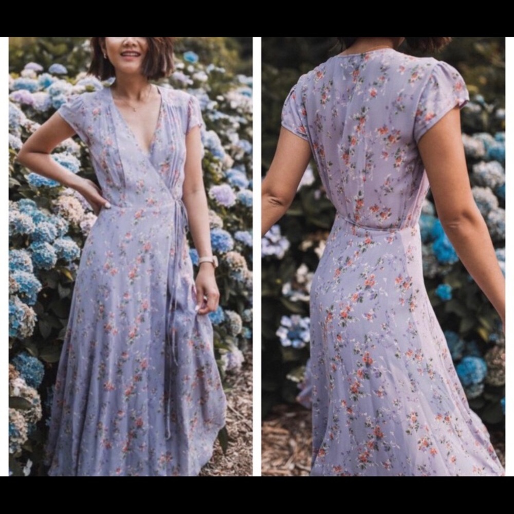 Reformation Carina Wrap Midi Dress- Yvette